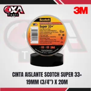 cinta aislante 3M Scotch Super 33+ 19mm x 20m para empalmes eléctricos