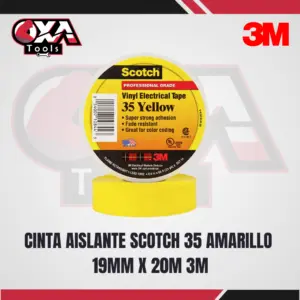 cinta aislante 3M Scotch 35 amarillo 19mm x 20m