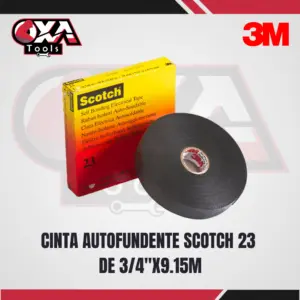 cinta autofundente 3M Scotch 23 3/4 x 9.15m para empalmes eléctricos de alta tensión
