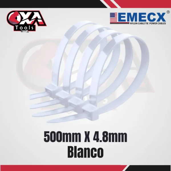 CINTILLO NYLON 500MM X 4.8MM BLANCO EMECX